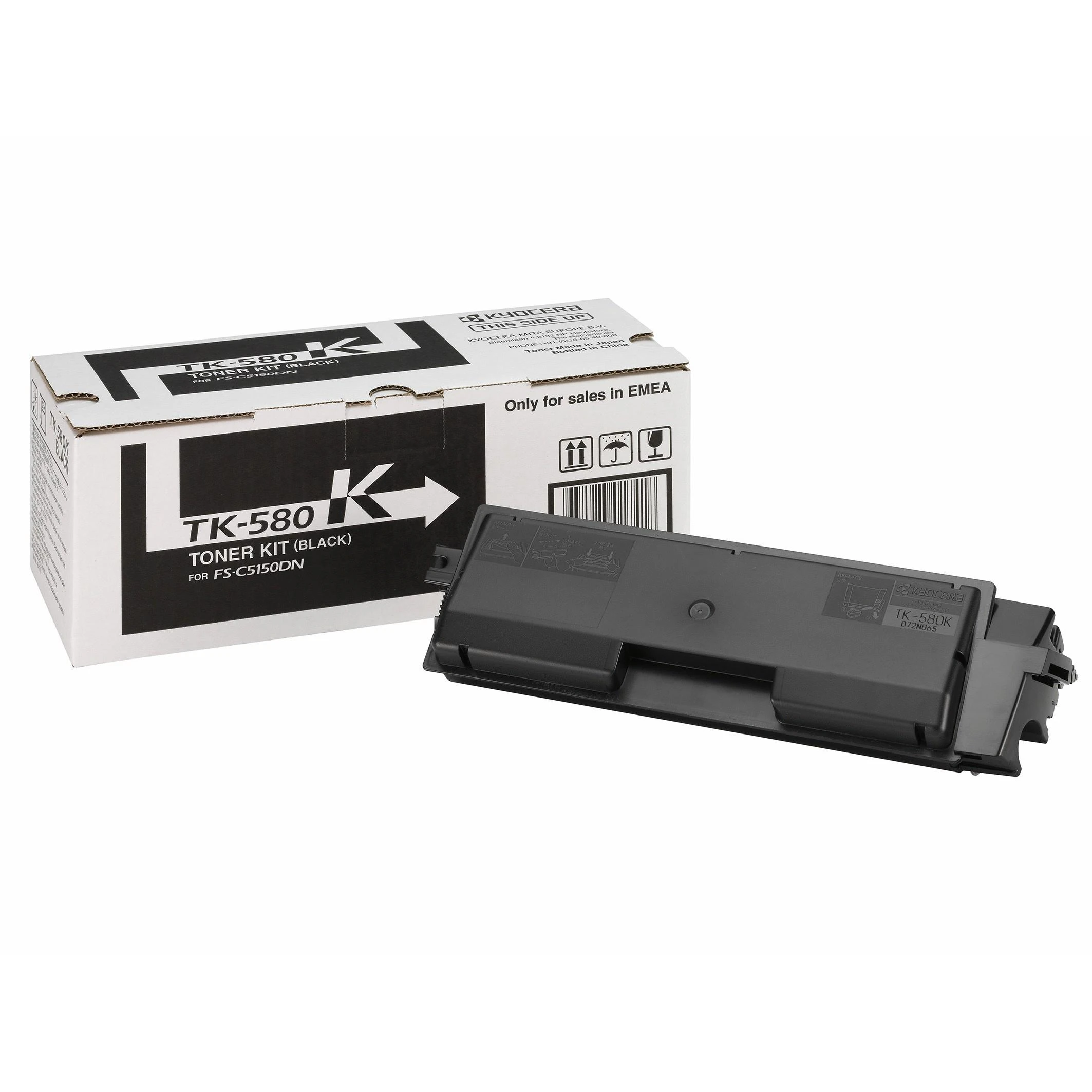 Dažomieji milteliai KYOCERA TK-580K, Juoda