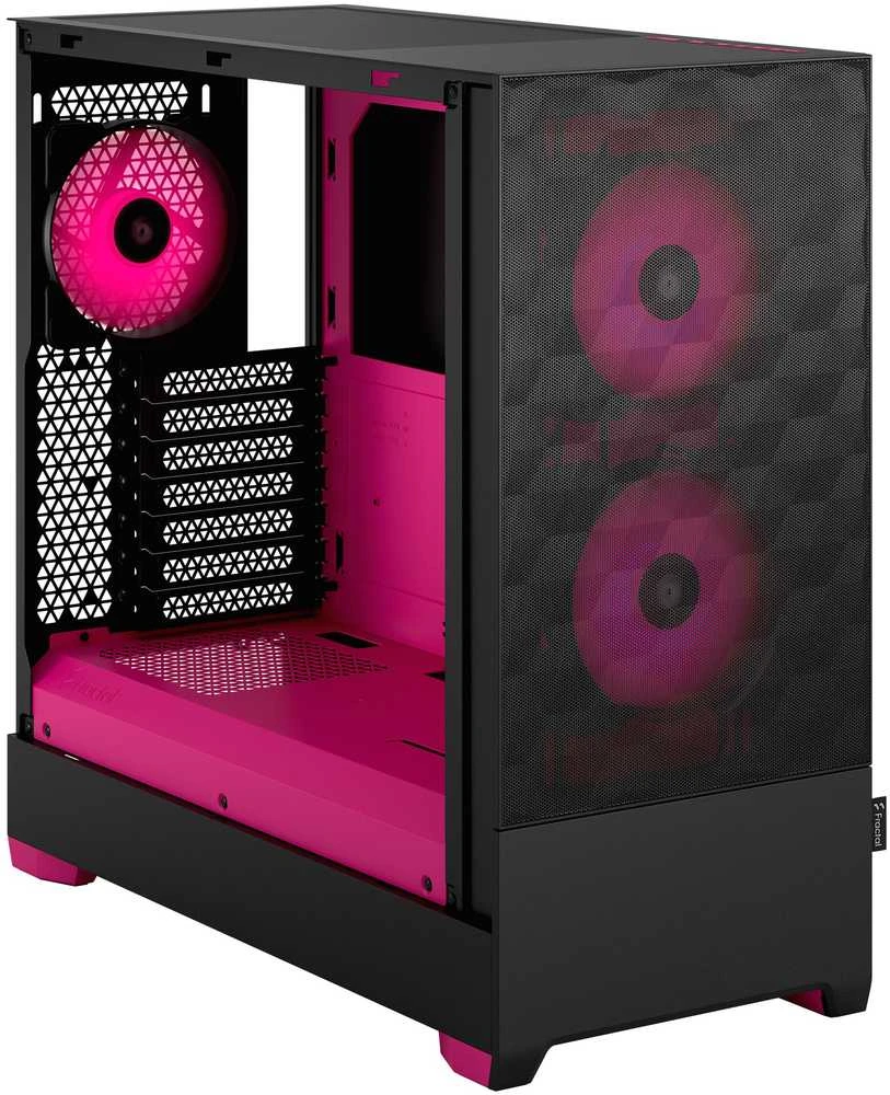Fractal Design | Pop Air RGB | Šoninis langelis | ATX, mATX, Mini ITX | ATX | „Magenta Core TG Clear Tint“