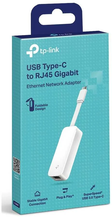 TP-LINK | USB 3.0 C tipo į gigabito Ethernet tinklo adapteris su 3 prievadų USB 3.0 A tipo šakotuvu | UE330C