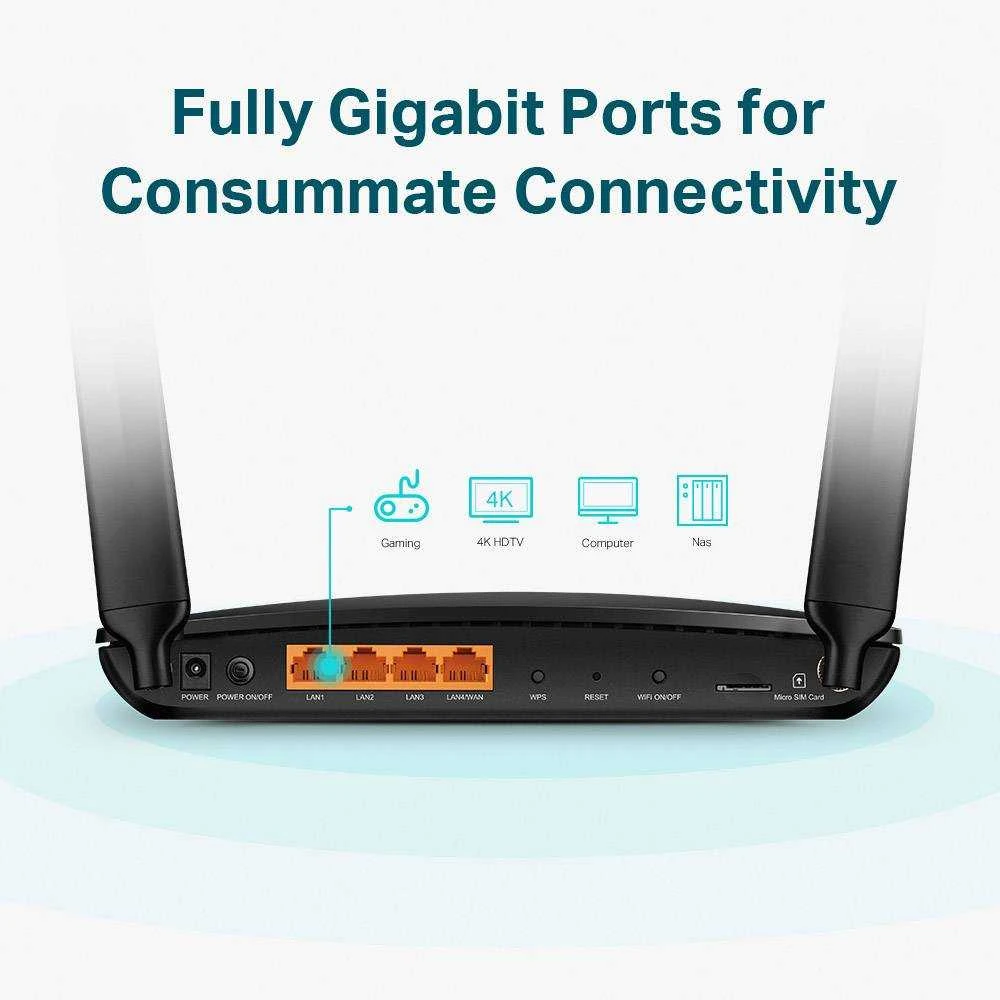 TP-LINK dviejų juostų 4G LTE maršrutizatorius