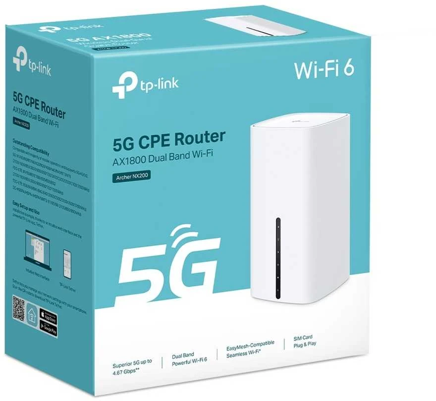 5G maršrutizatorius TP-Link NX200 5G AX1800