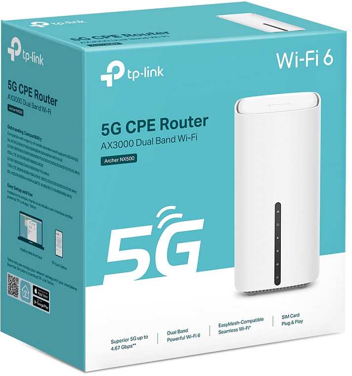 TP-Link Archer NX500 5G AX3000 belaidis dviejų dažnių gigabito maršrutizatorius