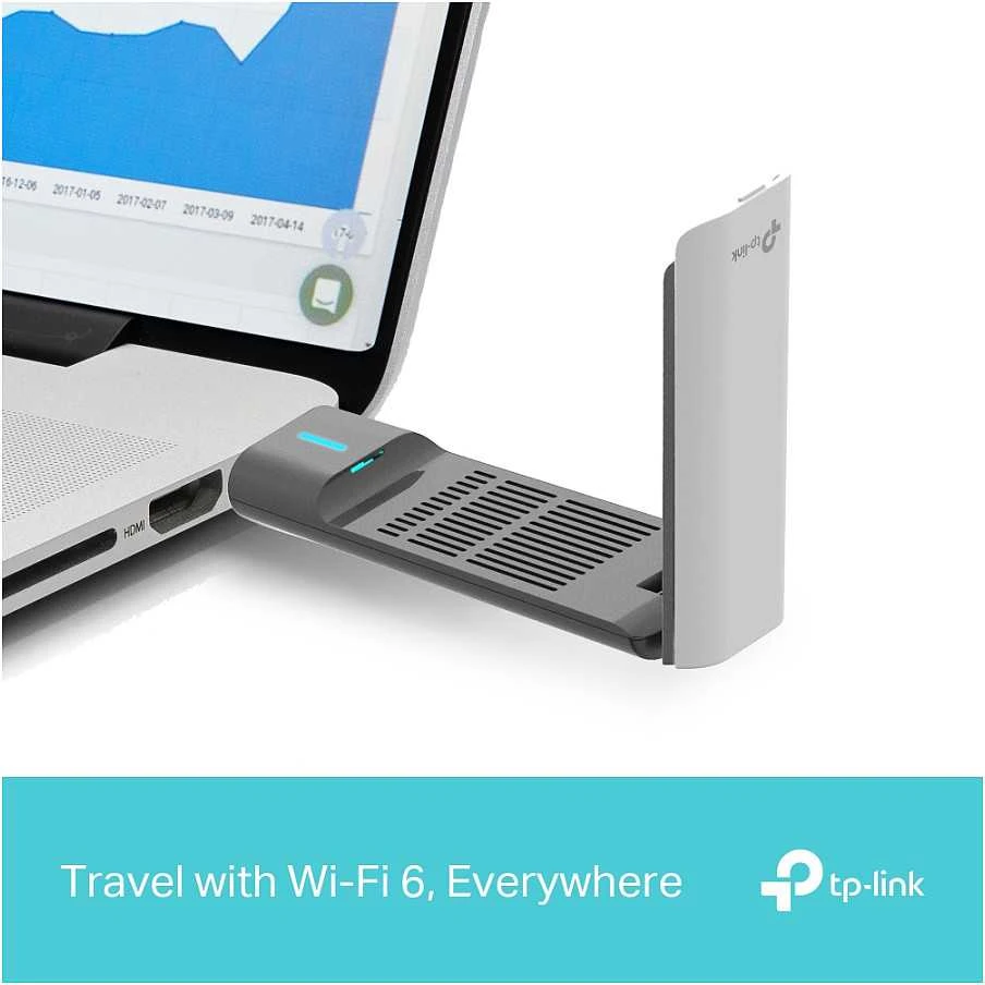 TP-LINK | AX3000 didelio stiprinimo dviejų dažnių „Wi-Fi 6“ USB adapteris | Archer TX50UH