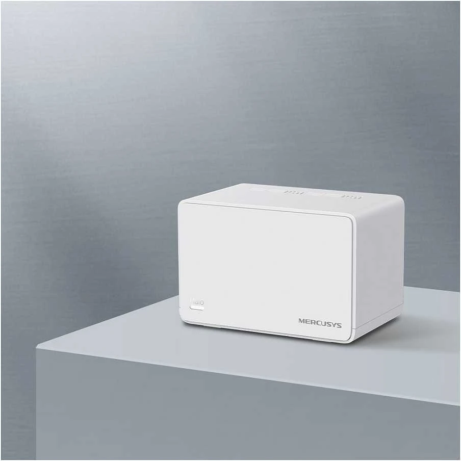 Maršrutizatorius Mercusys | AX3000 viso namo tinklelio „WiFi 6“ sistema su „PoE“ | „Halo H80X“ (3 vnt. pakuotė) | 802.11ax | 574+2402 Mbit/s | 10/100/1000 Mbit/s | Ethernet LAN (RJ-45) jungtys 3 | Tinklo palaikymas: Taip | MU-MiMO: Taip | Ne, mobilusis plačiajuostis ryšys | Antenos tipas: Vidinė