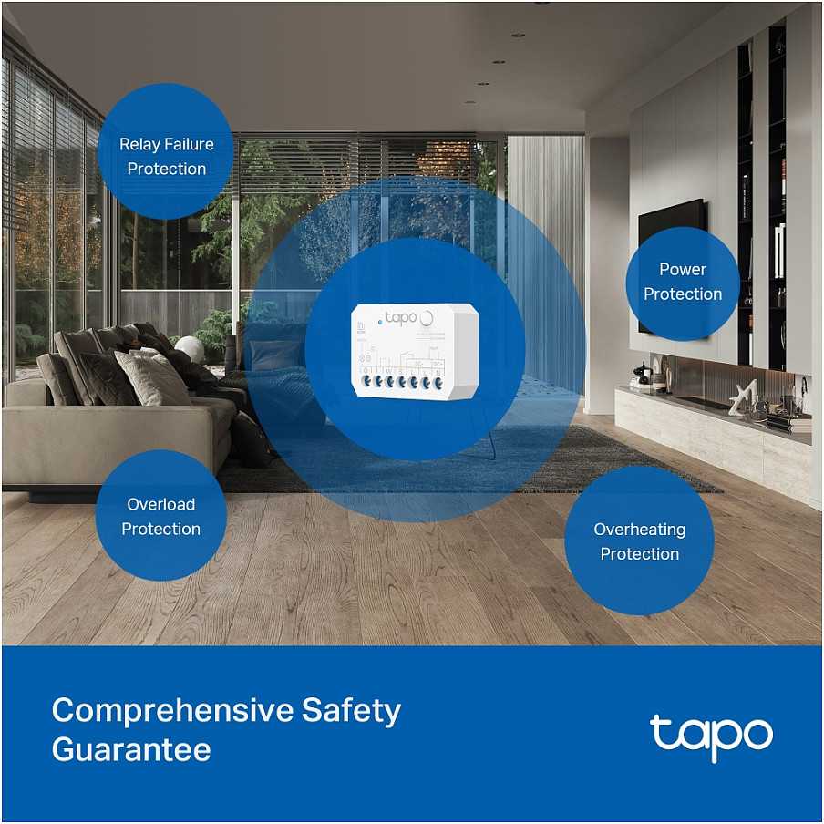 TP-Link Tapo S110E V1 - perjungimo modulis - išmanusis - belaidis - 802.11b/g/n, Bluetooth