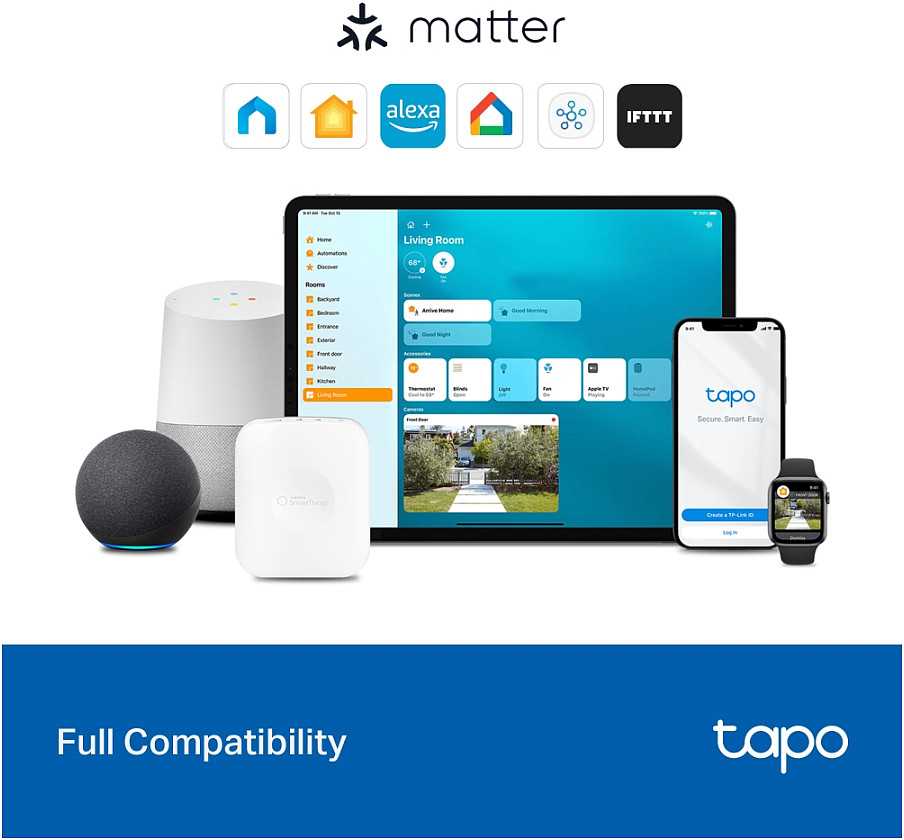 TP-Link Tapo S110E V1 - perjungimo modulis - išmanusis - belaidis - 802.11b/g/n, Bluetooth