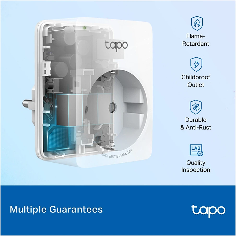 TP-LINK | Mini Smart Wi-Fi Socket | Tapo P110 | Baltas