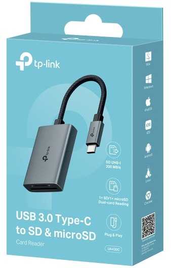 Skaitytuvas TP-Link TP-Link UA430C USB Type-C to SD&TF 3.0 Adapteris
