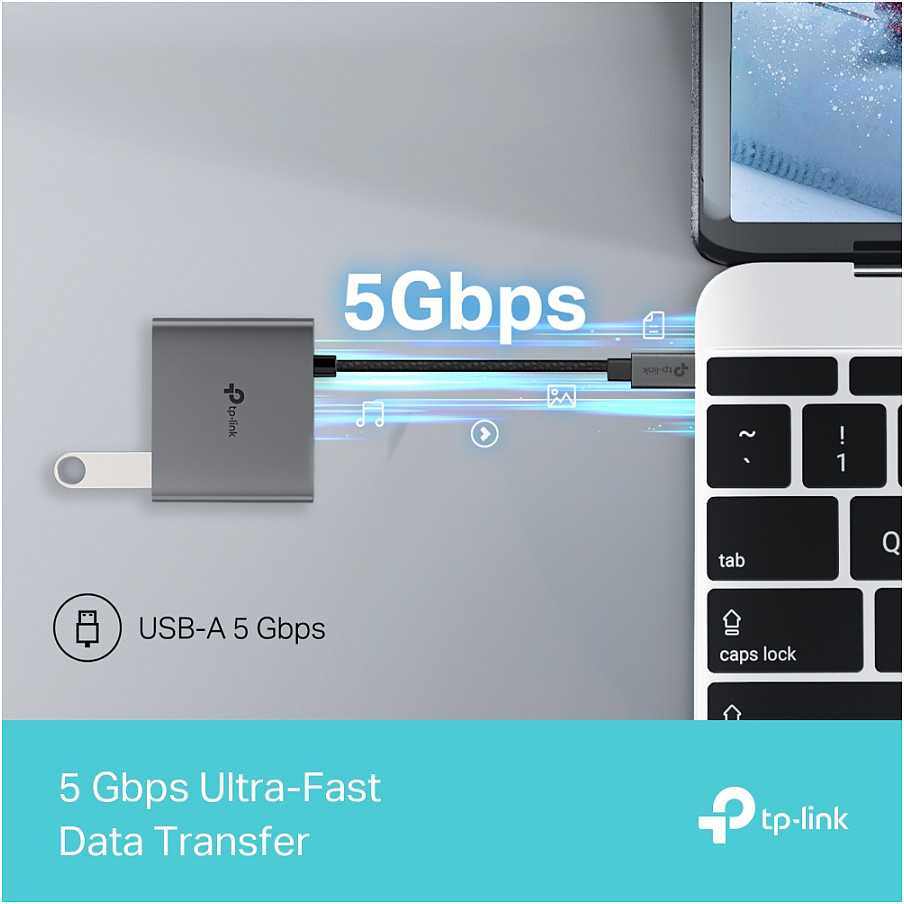 USB ŠAKOTUVAS TP-Link TP-Link ŠAKOTUVAS UH6120C USB-C 3 prievadų šakotuvas