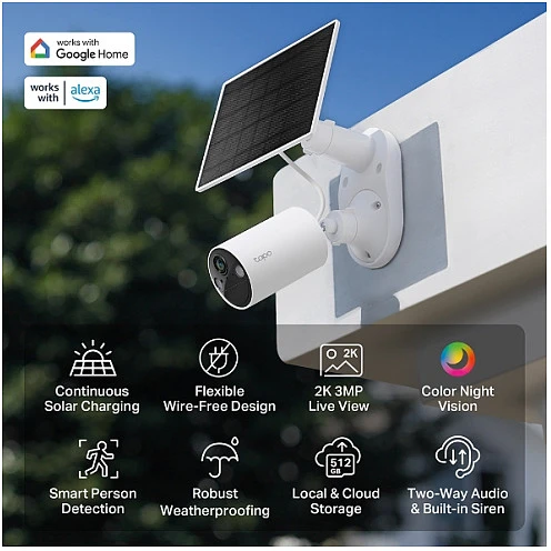 TP-Link Tapo C410 KIT apsaugos stebėjimo kamera Kulka (forma) IP apsaugos kamera Lauke 2304 x 1296 pikseliai Lubos / siena