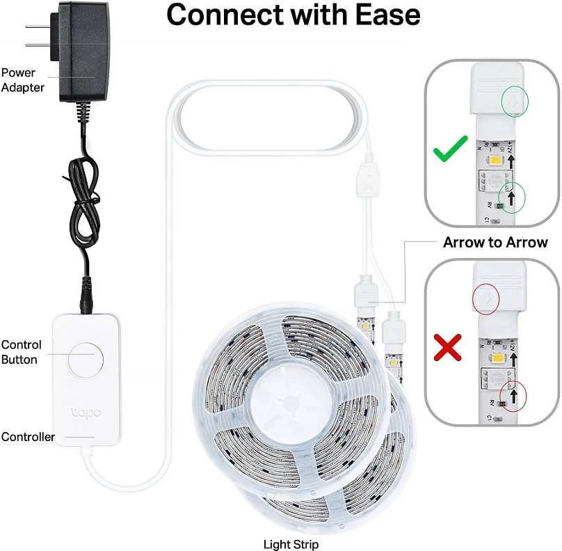 TP-Link išmanioji LED juostelė Tapo L930-10, „Wi-Fi“, 10 m, daugiaspalvė, ES