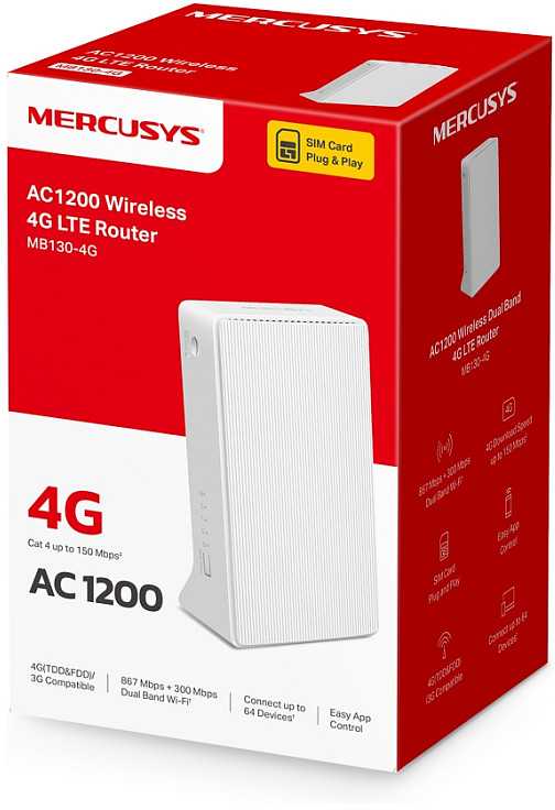 Maršrutizatorius TP-Link Mercusys MB130-4G