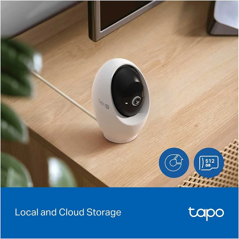 TP-LINK | Pakreipiama/sukama dirbtinio intelekto namų apsaugos „Wi-Fi“ kamera | Tapo C260 | Kupolinė | 8 MP | 4.3 mm / F1.6 | H.264 | „Micro SD“, maks. 512 GB