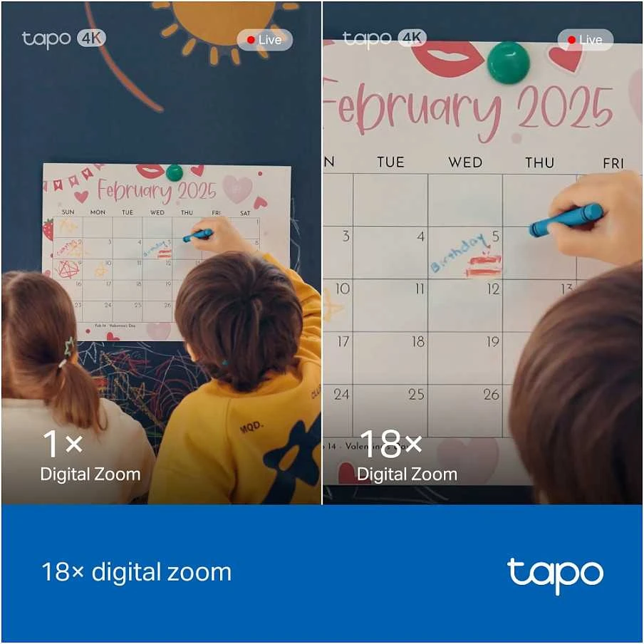 TP-LINK | Pakreipiama/sukama dirbtinio intelekto namų apsaugos „Wi-Fi“ kamera | Tapo C260 | Kupolinė | 8 MP | 4.3 mm / F1.6 | H.264 | „Micro SD“, maks. 512 GB