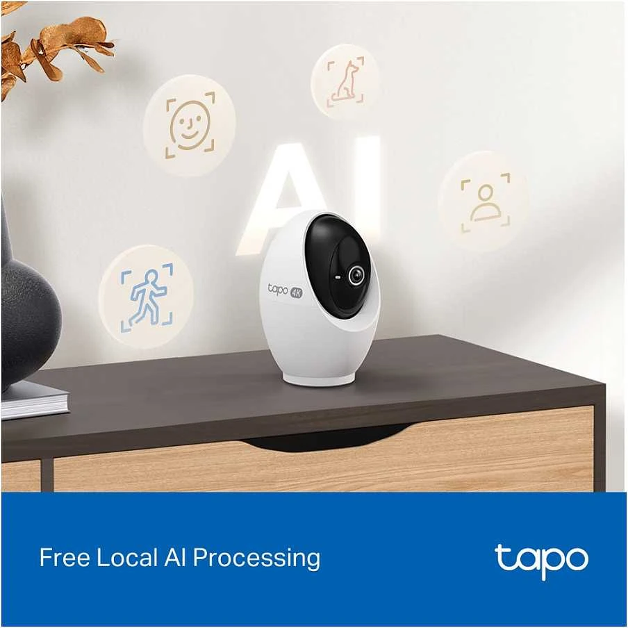 TP-LINK | Pakreipiama/sukama dirbtinio intelekto namų apsaugos „Wi-Fi“ kamera | Tapo C260 | Kupolinė | 8 MP | 4.3 mm / F1.6 | H.264 | „Micro SD“, maks. 512 GB