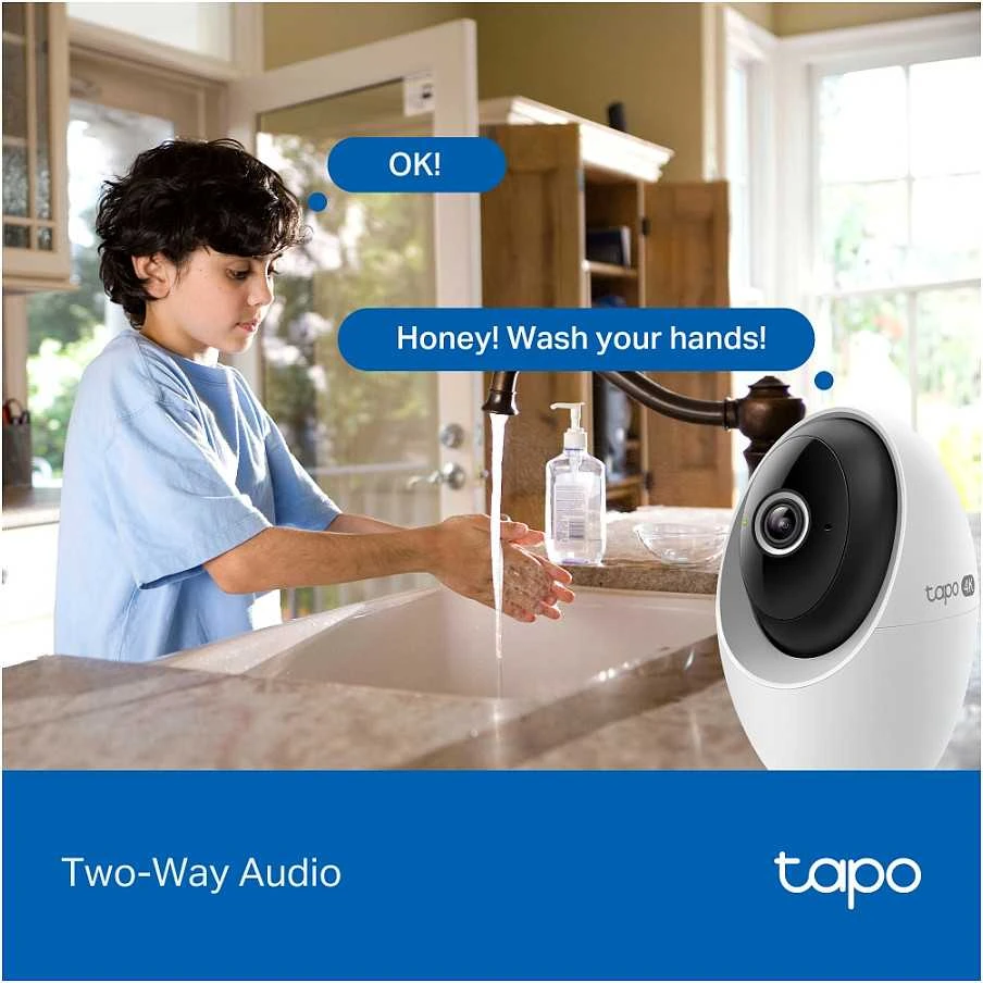 TP-LINK | Pakreipiama/sukama dirbtinio intelekto namų apsaugos „Wi-Fi“ kamera | Tapo C260 | Kupolinė | 8 MP | 4.3 mm / F1.6 | H.264 | „Micro SD“, maks. 512 GB