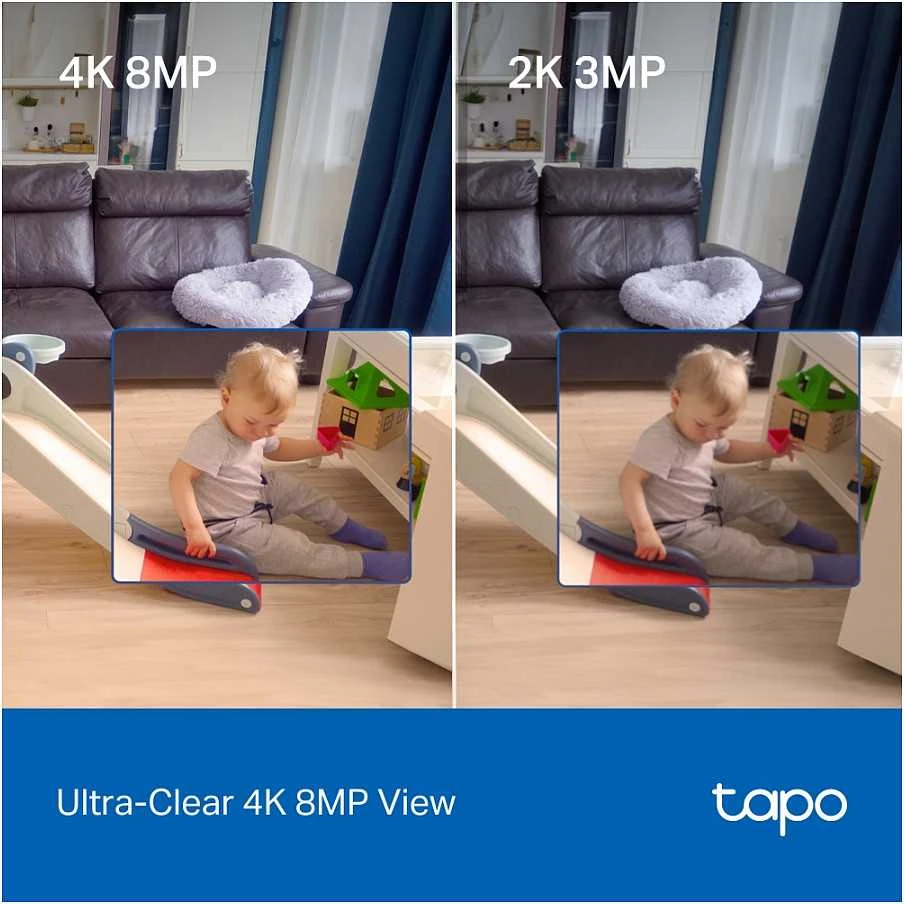 TP-LINK | Pakreipiama/sukama dirbtinio intelekto namų apsaugos „Wi-Fi“ kamera | Tapo C260 | Kupolinė | 8 MP | 4.3 mm / F1.6 | H.264 | „Micro SD“, maks. 512 GB
