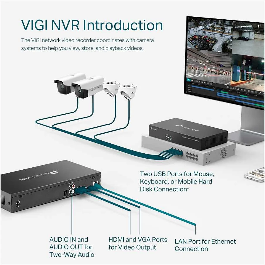 TP-LINK | Tinklo vaizdo įrašymo įrenginys | VIGI NVR1008H