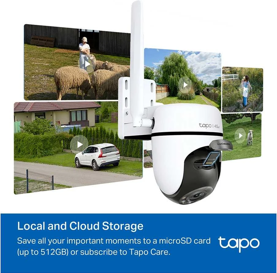 Tilt TP-Link TAPO C501GW lauko 4G LTE kamera su horizontaliu/pakreipiamu vaizdu