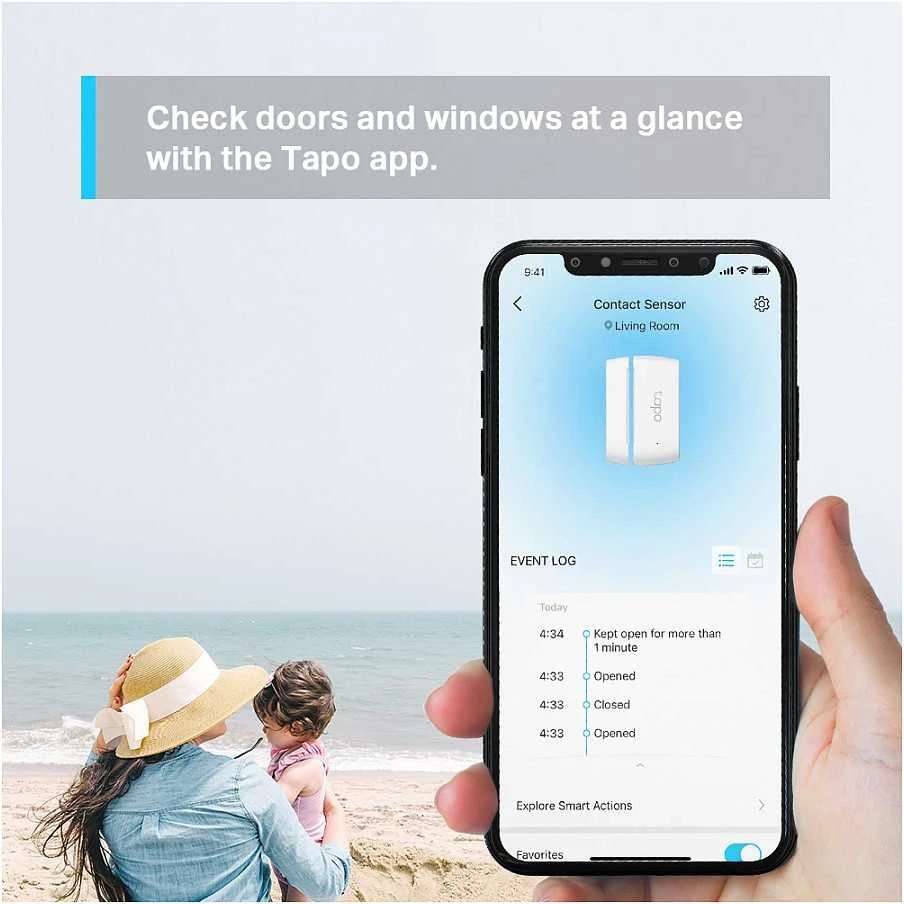 TP-LINK | Tapo išmanusis kontaktinis jutiklis | Tapo T110 | 868/922MHz