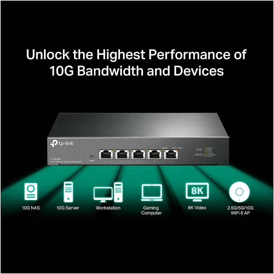 Šakotuvas TP-LINK TP-LINK komutatorius TL-SX105 TLSX105 (TL-SX105) (TLSX105)