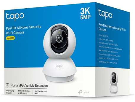 TP-Link vidaus Wi-Fi kamera 3K 5 MP su HDR, naktiniu matymu ir AI Tapo C230