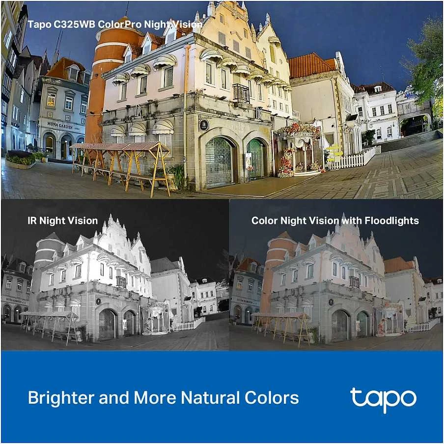 TP-LINK | ColorPro Outdoor Security Wi-Fi kamera | Tapo C325WB | Kulka | 4 MP | F1.0 | IP66 | H.264 | „MicroSD“, iki 512 GB