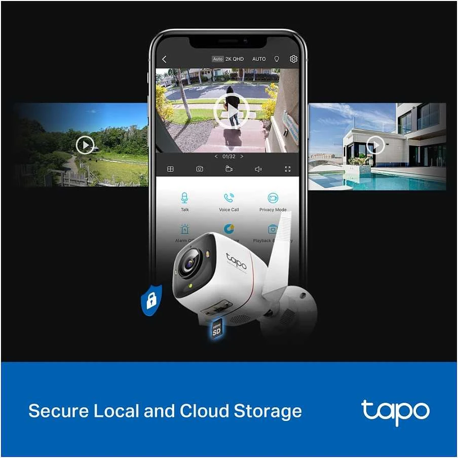 TP-LINK | ColorPro Outdoor Security Wi-Fi kamera | Tapo C325WB | Kulka | 4 MP | F1.0 | IP66 | H.264 | „MicroSD“, iki 512 GB