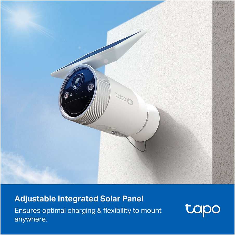 IP kamera TP-Link Tapo C465 V1 – tinklo stebėjimo kamera – lauke – atspari atmosferos sąlygoms – spalva (diena ir naktis) – 8 MP – 3840 x 2160 – 4K – fiksuotas židinio nuotolis – garsas – belaidė – Wi-Fi – 2,4 GHz radijo – 5 GHz belaidis – H.264