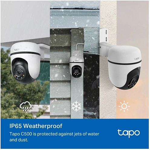 TP-LINK | Pakreipiama/sukama dirbtinio intelekto namų apsaugos „Wi-Fi“ kamera | Tapo C500 | Kupolinė | 2 MP | H.264 | „Micro SD“ kortelė, iki 512 GB