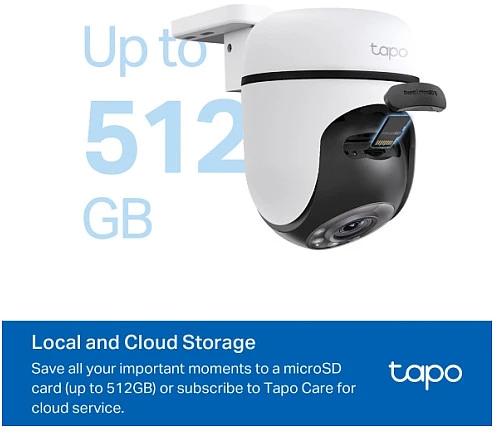 TP-LINK | Pakreipiama/sukama dirbtinio intelekto namų apsaugos „Wi-Fi“ kamera | Tapo C500 | Kupolinė | 2 MP | H.264 | „Micro SD“ kortelė, iki 512 GB