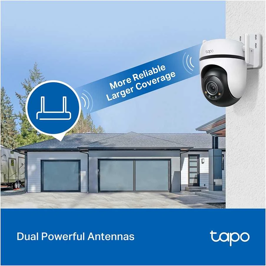 TP-LINK | Pan/Tilt Security Wi-Fi kamera | Tapo C520WS | Kupolas | 4 MP | 3,18 mm/F1,6 | IP66 | H.264 | „MicroSD“, iki 512 GB