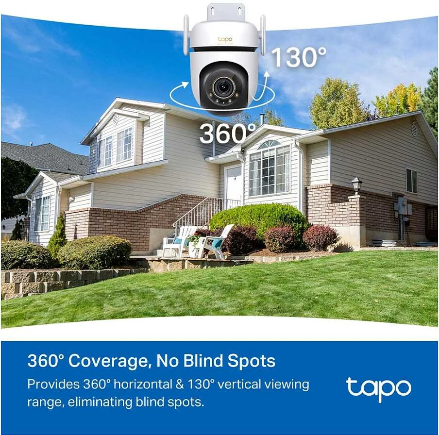 TP-LINK | Lauko apsaugos Wi-Fi kamera su pasukimu/pakreipimu | Tapo C530WS | Kupolinė | 5 MP | 3.2 mm / F1.6 | IP66 | H.264 | Micro SD, maks. 512 GB