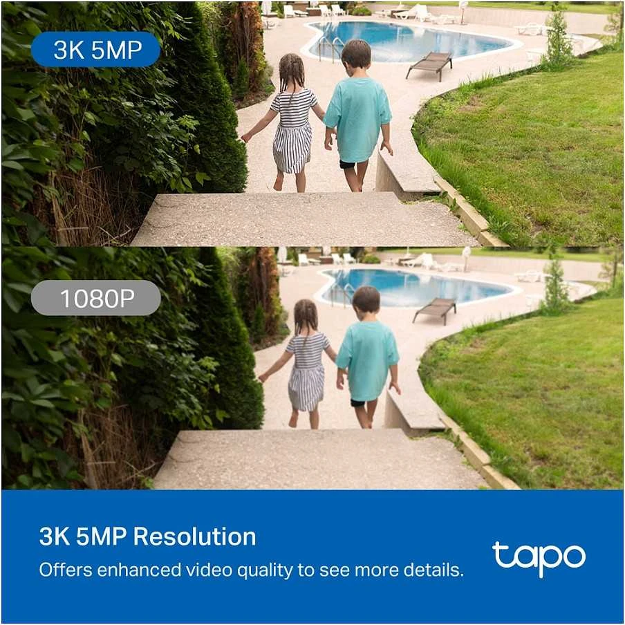 TP-LINK | Lauko apsaugos Wi-Fi kamera su pasukimu/pakreipimu | Tapo C530WS | Kupolinė | 5 MP | 3.2 mm / F1.6 | IP66 | H.264 | Micro SD, maks. 512 GB