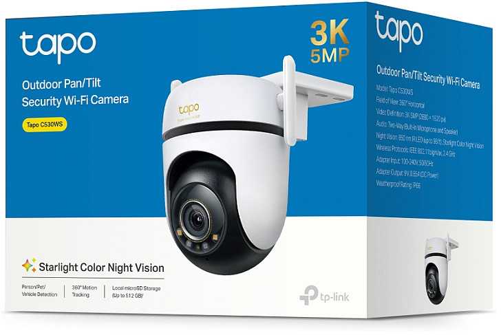 TP-Link lauko PTZ Wi-Fi kamera 5 MP su spalvotu naktiniu matymu C530WS