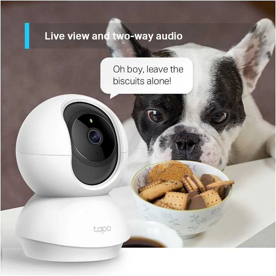 TP-LINK | Pakreipiama/sukama namų apsaugos Wi-Fi kamera | TC70 | PTZ | 2 MP | 4 mm / F2.4 | H.264 | Micro SD, maks. 128 GB