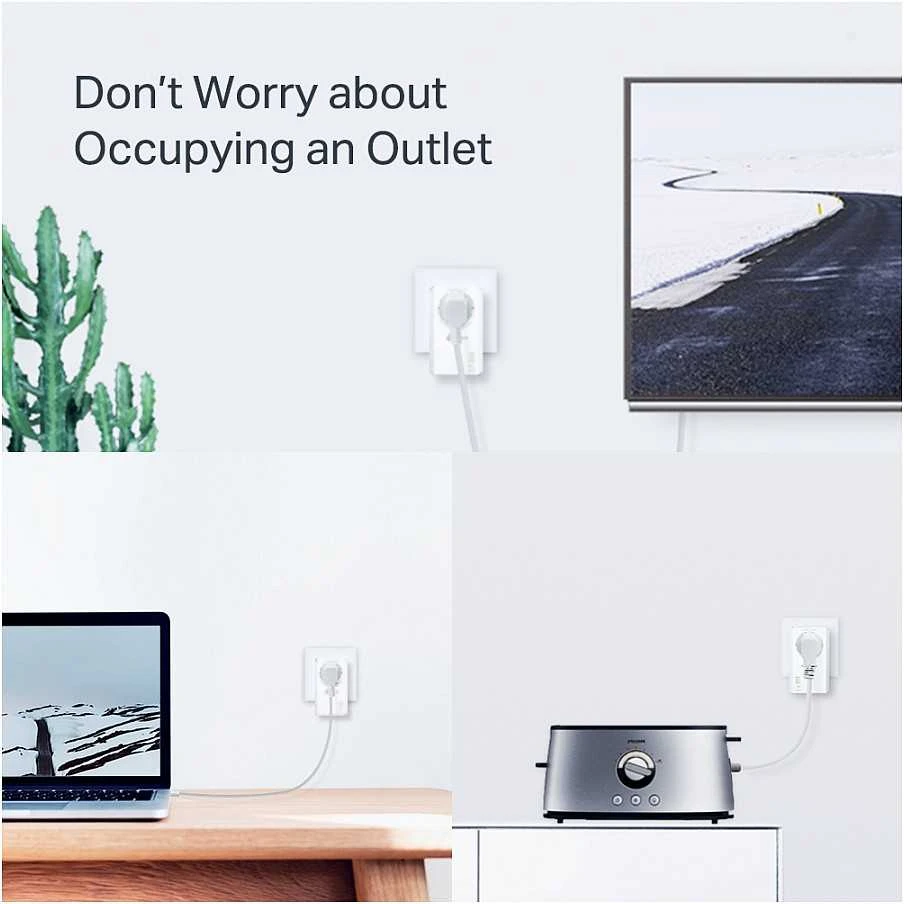 TP-LINK | AV1000 2-port Gigabit Passthrough Powerline Starter Kit | TL-PA7027P RINKINYS | 10/100/1000 Mbit/s | Ethernet LAN (RJ-45) jungtys 2 | Nėra „Wi-Fi“ | Papildomas lizdas