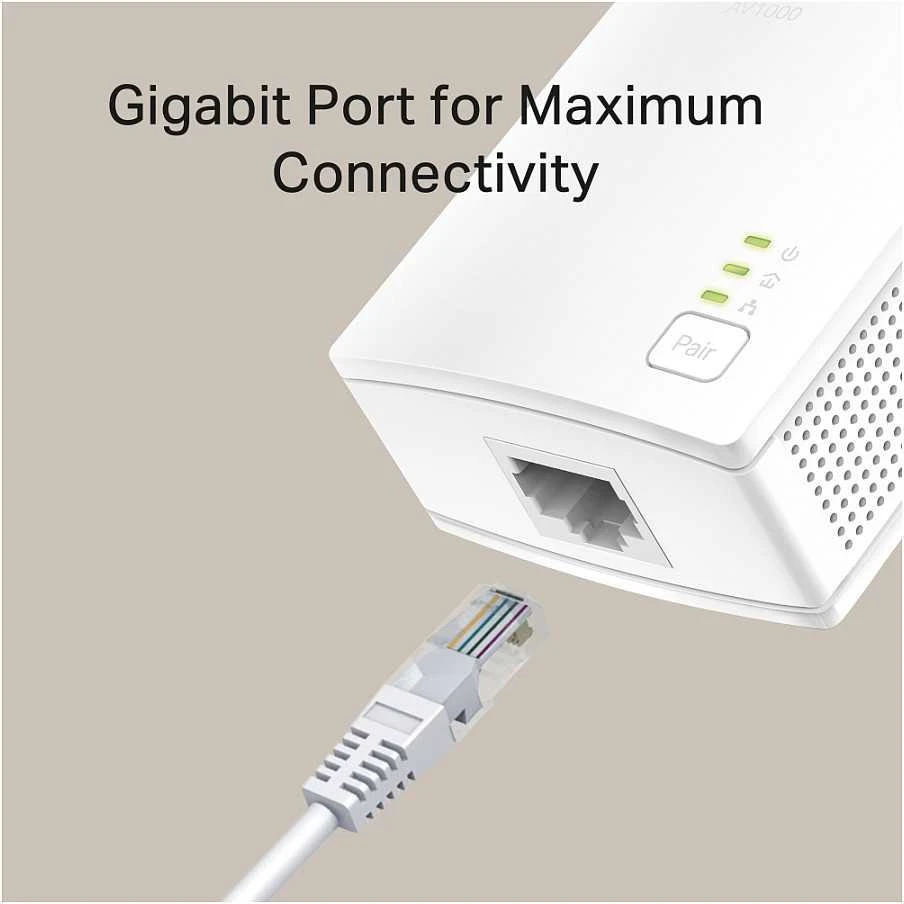 Maršrutizatorius TP-Link TL-PA717 KIT AV1000 powerline tinklo adapterių rinkinys, 1x Gigabit Ethernet