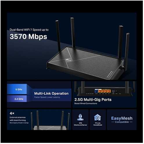 Maršrutizatorius TP-Link Archer BE3600 V1