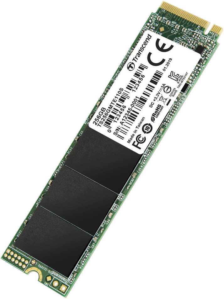 TRANSCEND 256GB M.2 2280PCIe Gen3x4 3D TLC DRAM-less