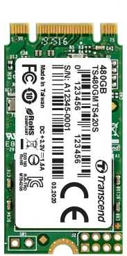 TRANSCEND 480GB M.2 2242 SSD SATA3 B+M Key TLC