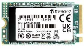 TRANSCEND 512GB, M.2 2242,PCIE GEN3X4, NVME, 3D TLC, DRAM-LESS