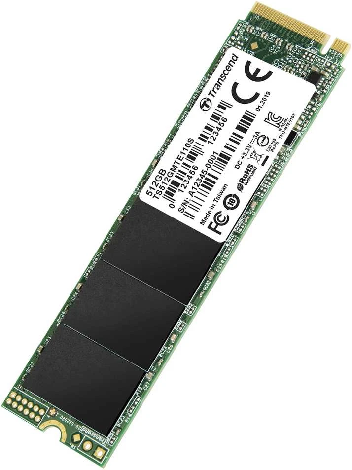 TRANSCEND 512GB M.2 2280PCIe Gen3x4 3D TLC DRAM-less