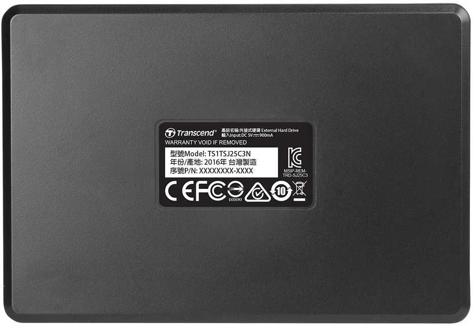 Kietasis diskas TRANSCEND StoreJet C3N - disque dur externe ultra slim- 1 To - USB 3.0
