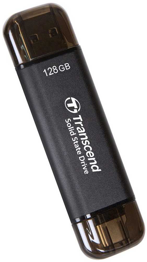 Kietasis diskas „TRANSCEND“ 128 GB išorinė SSD atmintinė, USB/USB-C 10 GB/s – ESD310C