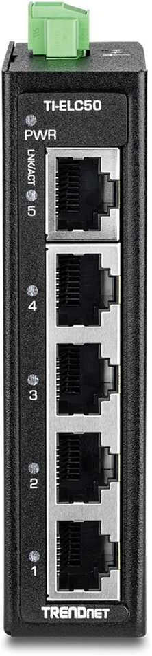 Šakotuvas TRENDnet TRENDnet 5 prievadų pramoninis greitasis Ethernet DIN bėgelio minijungiklis