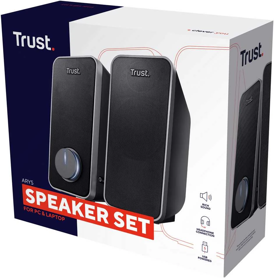Kompiuterio kolonėlės Computer speaker Trust Arys 20179 (Juodas)