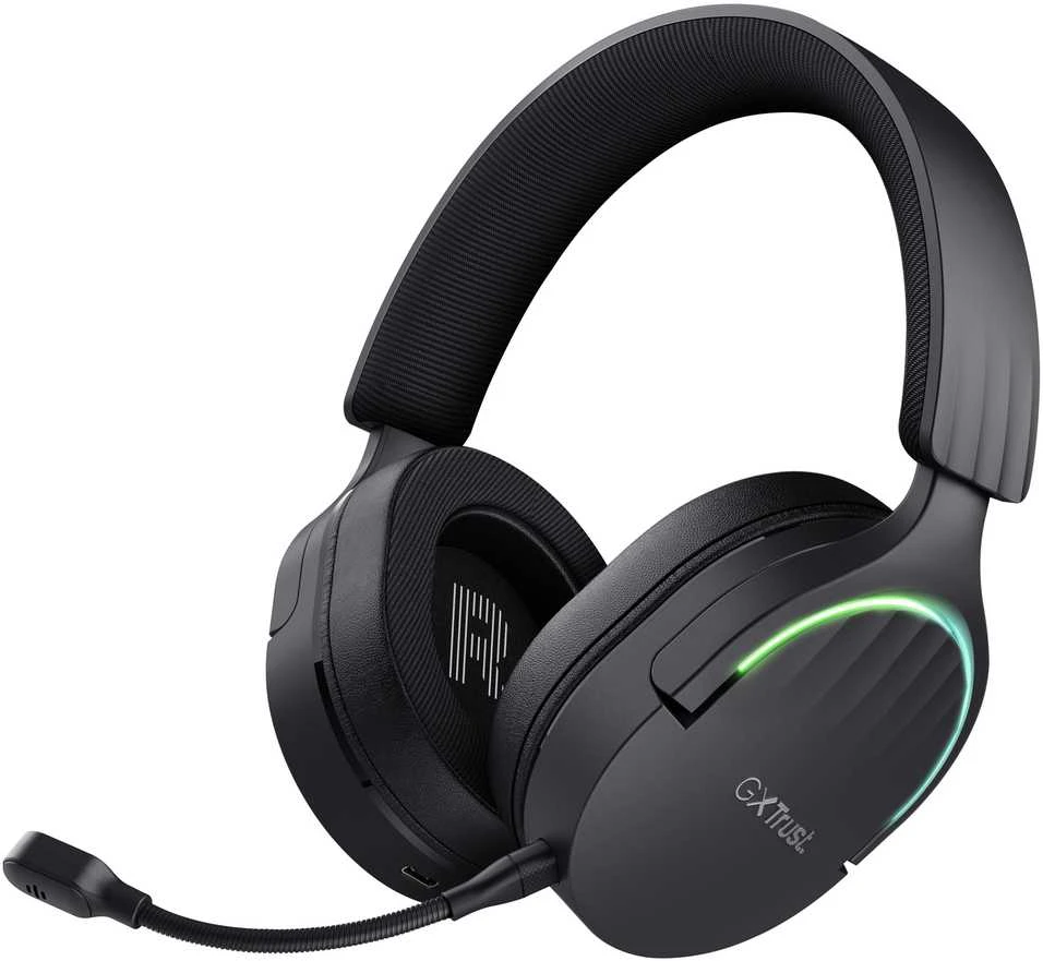 Belaidės žaidimų ausinės TRUST GXT 491 FAYZO, juodos