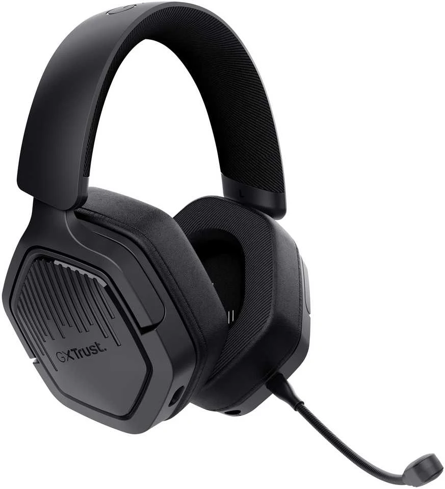 TRUST žaidimų ausinės GXT 493 Carus, Bluetooth, 2,4 GHz, juodos