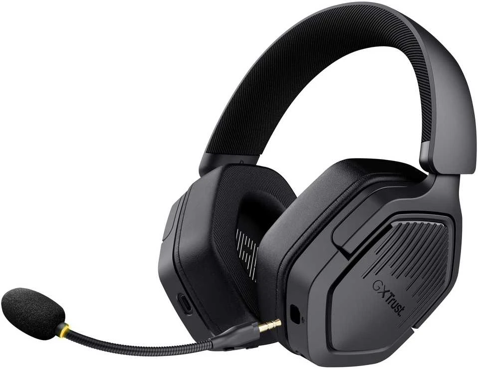 TRUST žaidimų ausinės GXT 493 Carus, Bluetooth, 2,4 GHz, juodos